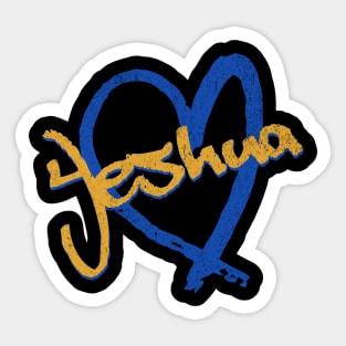 I Love Yeshua  Vintage 80's & 90' Blue and Dijon Sticker